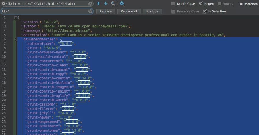 Update dependencies. Grunt node js.