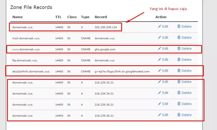Dns list. Dns zone.