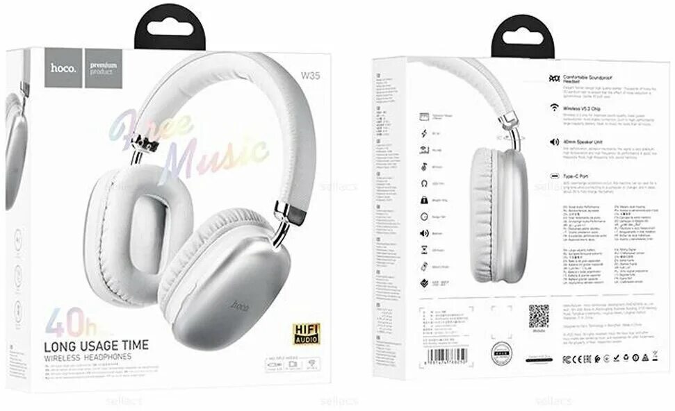 блютуз наушники hoco w35. блютуз наушники hoco w35. гарнитура bluetooth hoco w35. наушники беспроводные полноразмерные hoco w33. Hoco w35 серебристые.