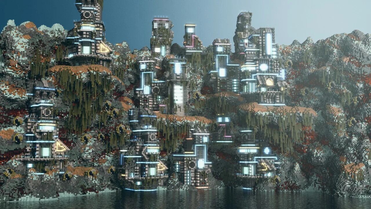 Город cyberpunk майнкрафт. Постройки киберпанк в майнкрафте. Майнкрафт кибер. Майнкрафт кибер. Cyberpunk 2077 карта майнкрафт.