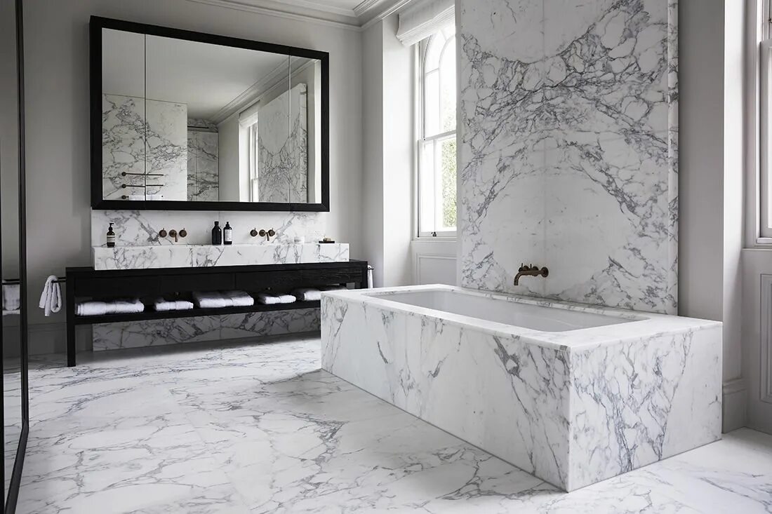 floor to ceiling marble slabs Modern bathroom design, Bathroom interior design, 