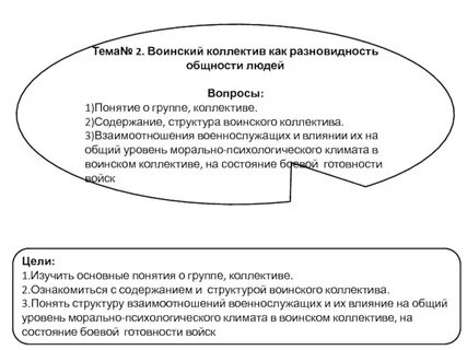 Понятие воинский коллектив