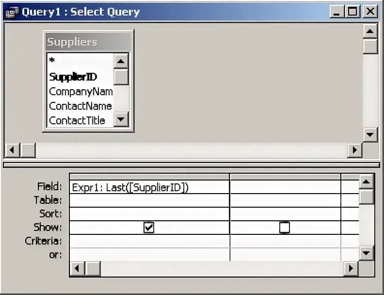 Select last. Select last