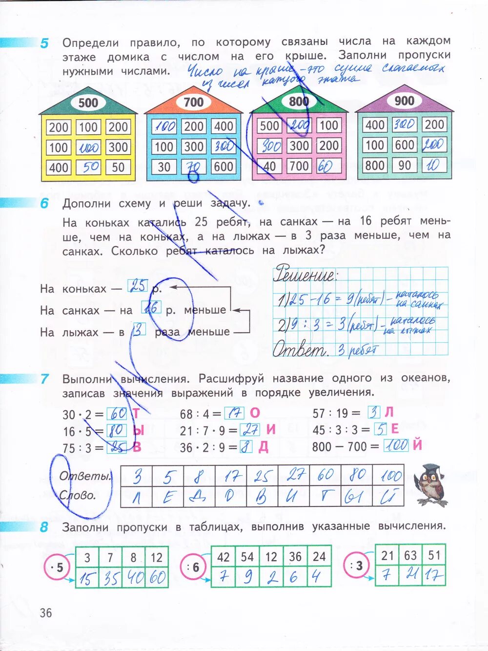 Математика 1 стр 36 ответы. Математика рабочая тетрадь Миракова бука 3 класс 2 часть.