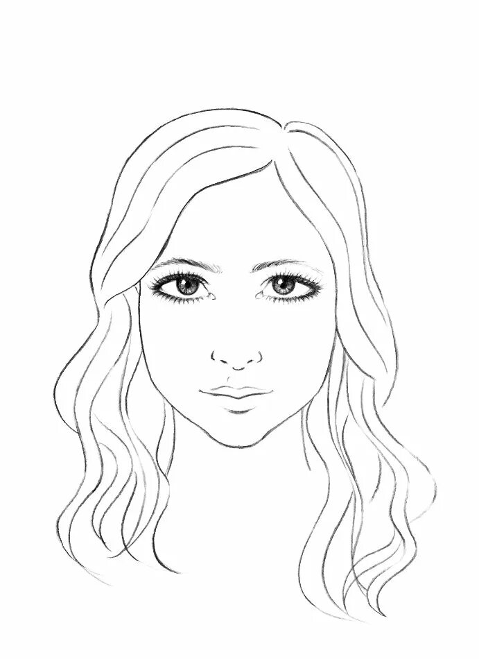 Портрет мамы шаблоны для рисования. Лицо девушки рисунок. Портрет легкий. Рисунки для срисовки лица. Портрет женщины карандашом для детей.