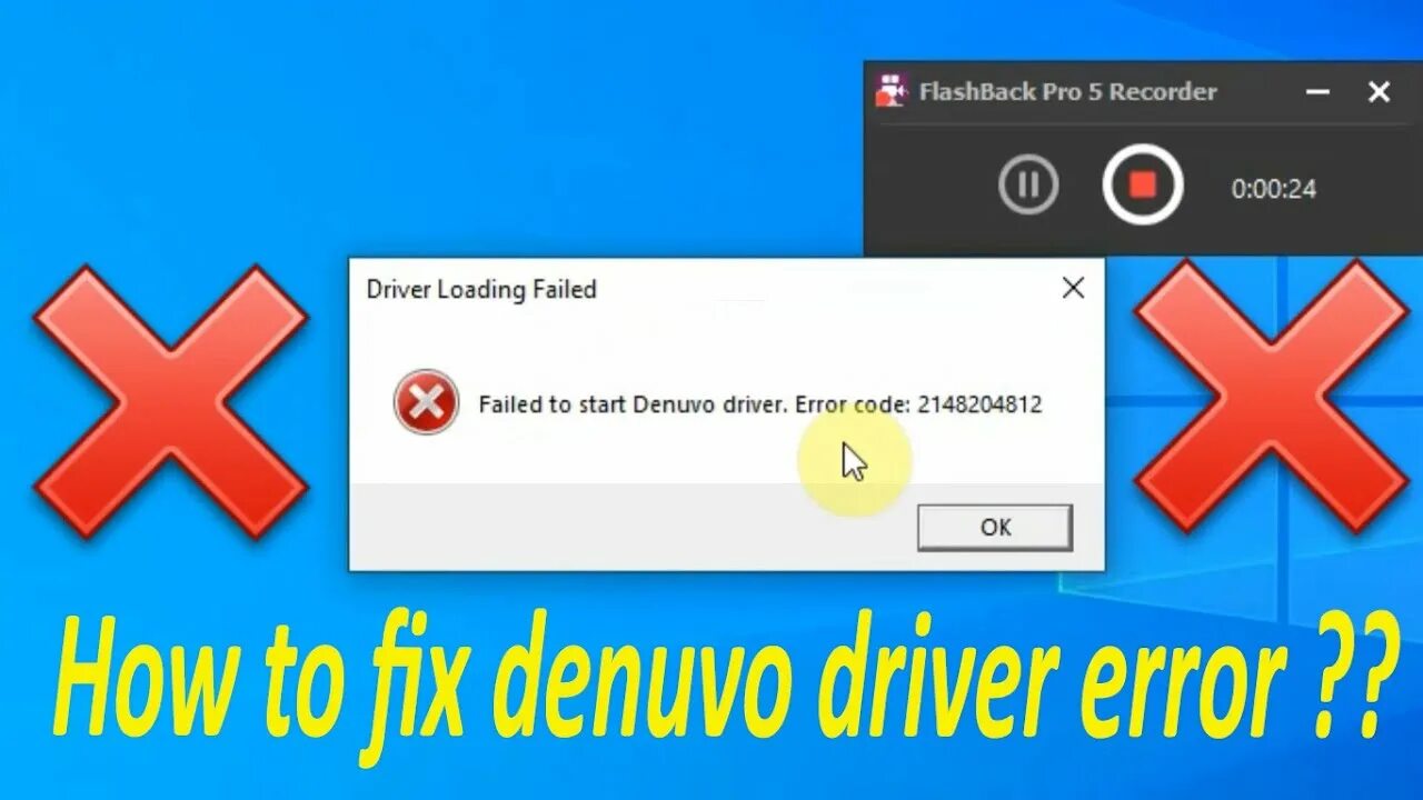 Failed to start Denuvo Driver Error code 2148204812. Denuvo driver error code 2148204812