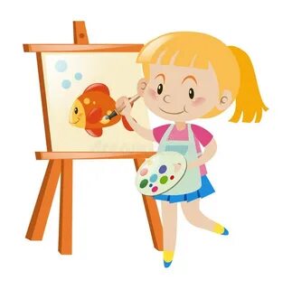 Рисунок девочки которая рисует