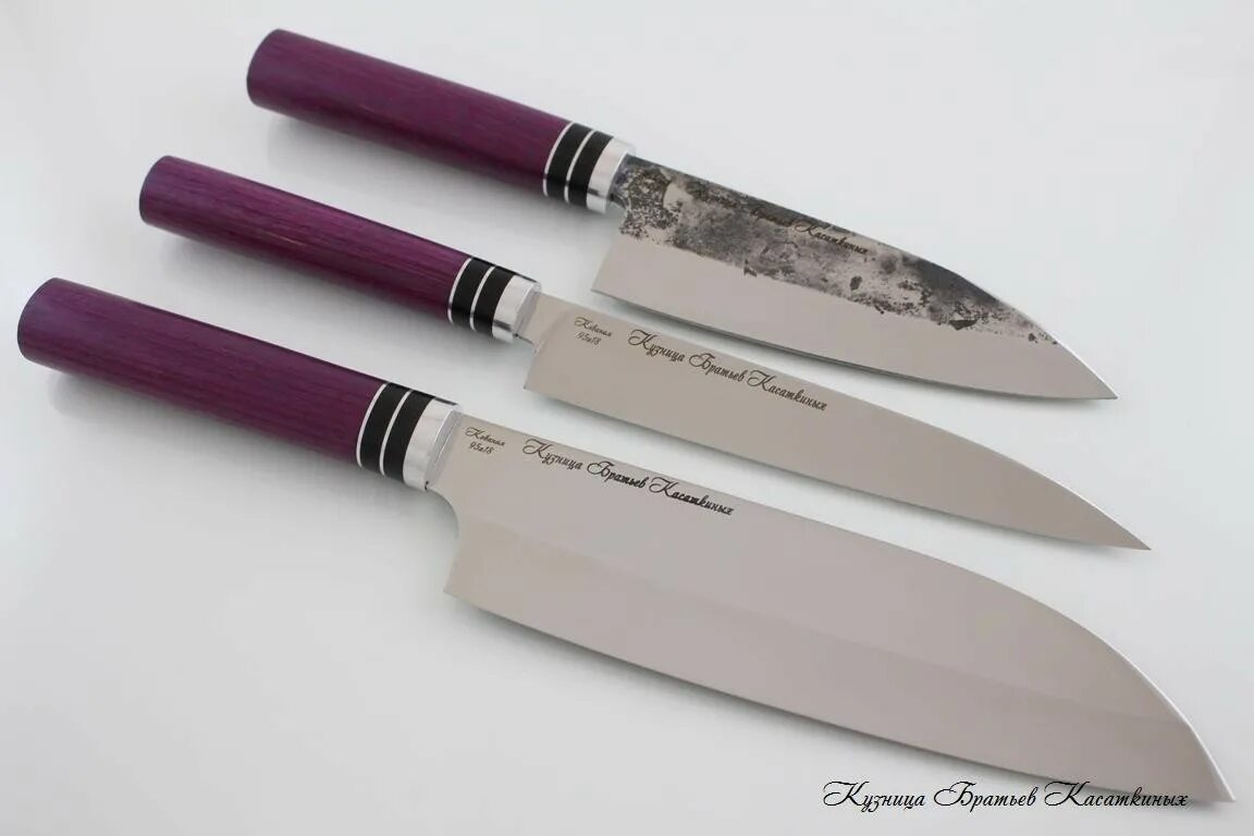 Нож Sakura. Японский нож Сакура. Набор японских ножей. Кухонный нож Самурай.