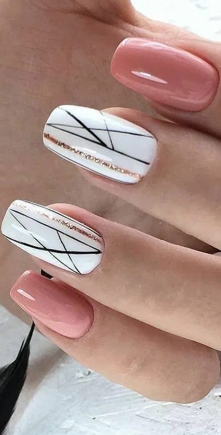 50 diseños de nail art gráficos que sacarán tu lado más arty Uñas de novia decor