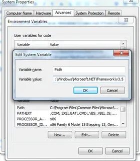 System settings environment variables