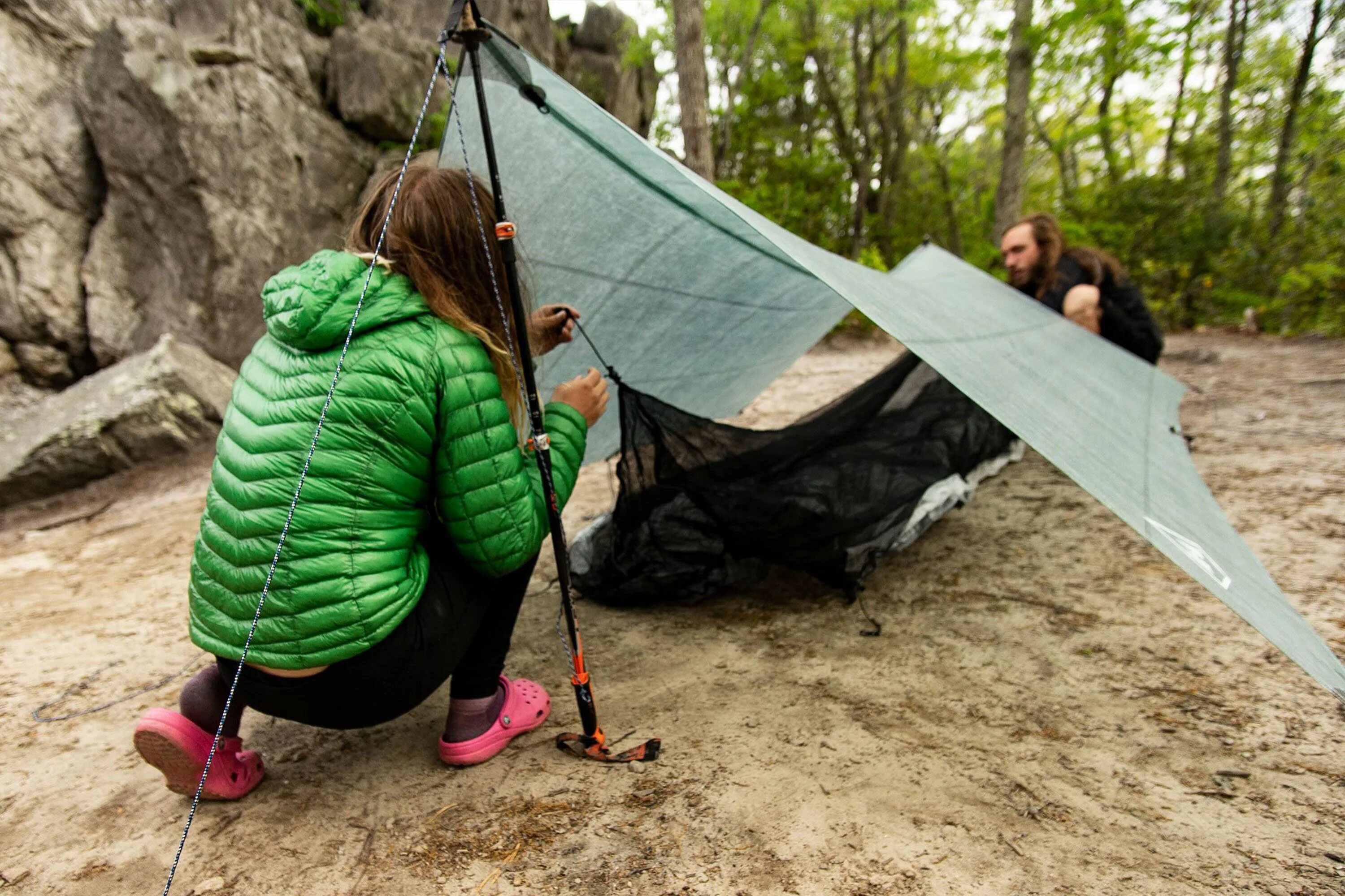 Альтернатива палатке. Catenary Cut tarp. Ultra Light down for.Hiking. Разбивать лагерь