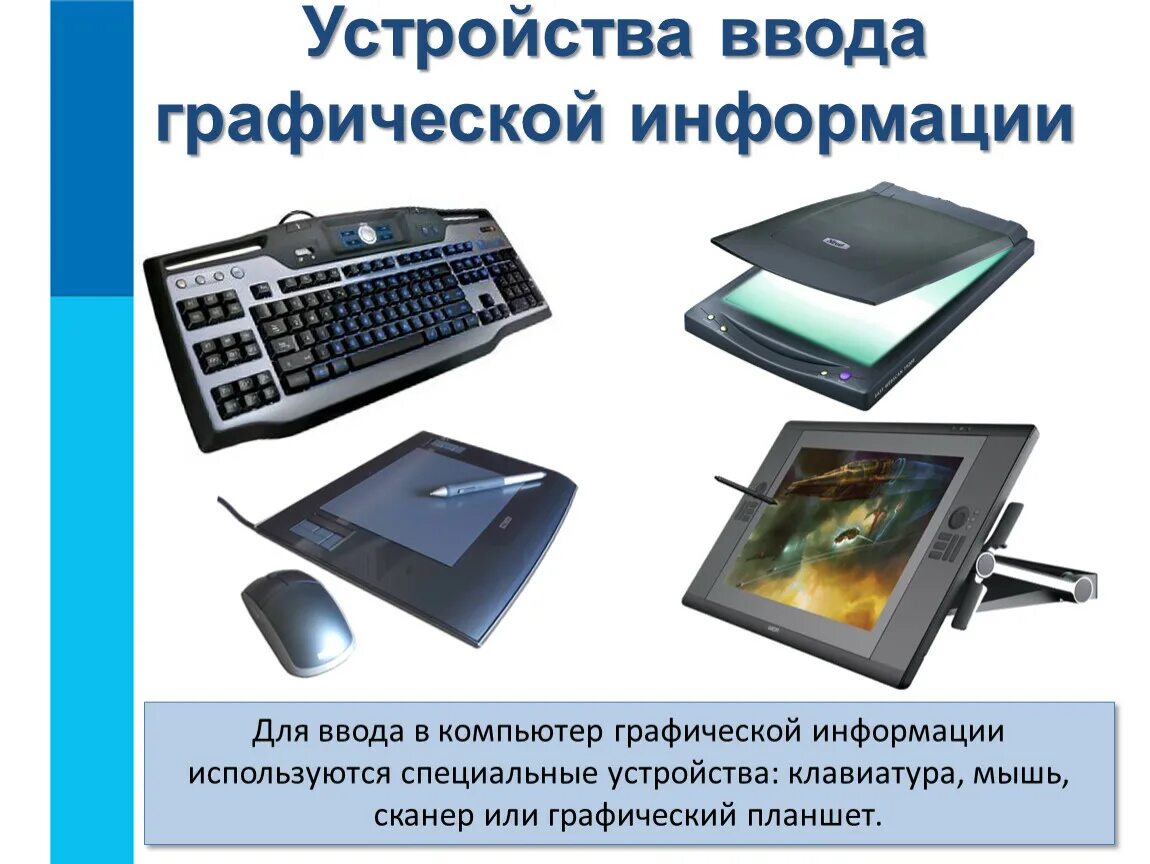 Для ввода информации используют. Устройства ввода информации. Устройства графического ввода. Устройства ввода компьютера. Устройство для ввода графической информации в компьютер.