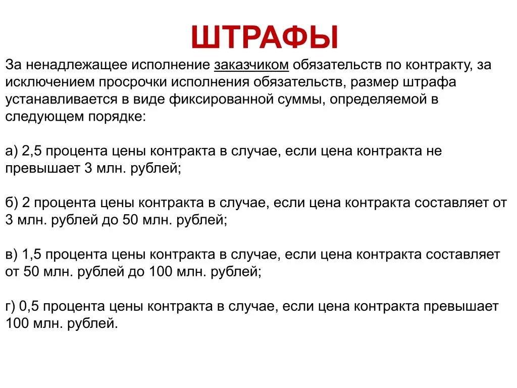 Штраф по договору. Штраф за неисполнение обязательств. Штраф за невыполнение обязательств. Ненадлежащее исполнение пример. Просрочка исполнения поставщиком обязательств