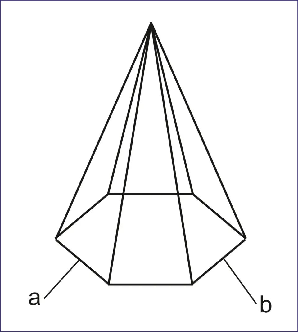 Изобразите шестиугольную пирамиду. Усечённая 6 угольная пирамида. 4 Гранная пирамида. Грани 6 угольной пирамиды. Пятиугольная пирамида грани.