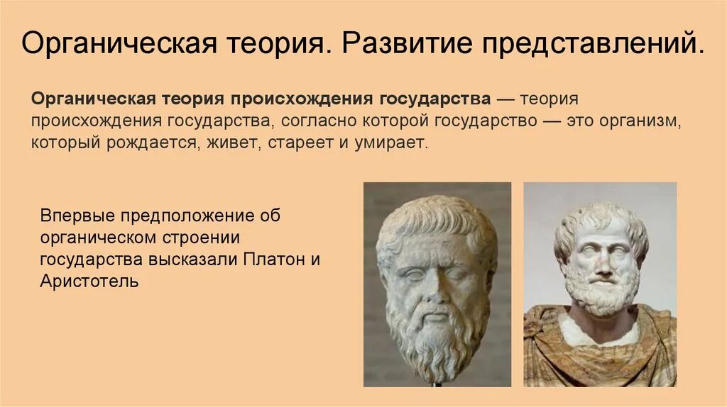 Теория органического развития. Аристотель и Платон про органическую теорию. Органическая теория (Платон, Спенсер). Органическая теория происхождения государства. Органическая теория происхождения.