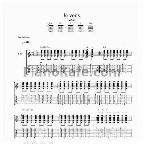 Je veux аккорды