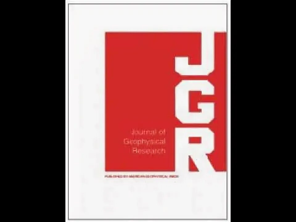 J geophys res. J geophys res