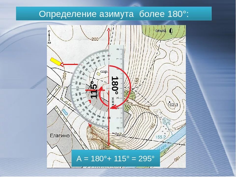 Азимут на плане местности. Как определить Азимут. Азимут на карте. Топографическая карта для определения азимута.