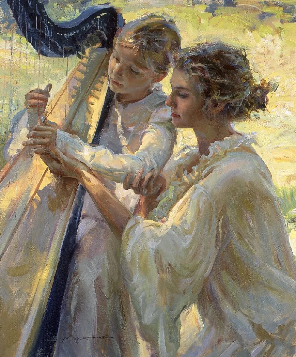 Веселые лирические. Даниэль Герхартц (Daniel Gerhartz). Даниэль Герхардс художник. Даниэль Герхартц картины. Daniel Gerhartz девочка с арфой.