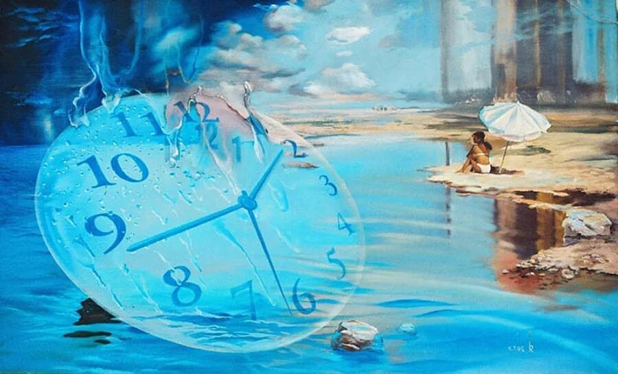 48 часов на воде. Река времени. река времен картина. часы в воде. течение жизни.