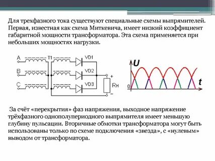 Схема фазного тока