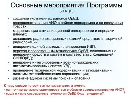 Ключевые мероприятия