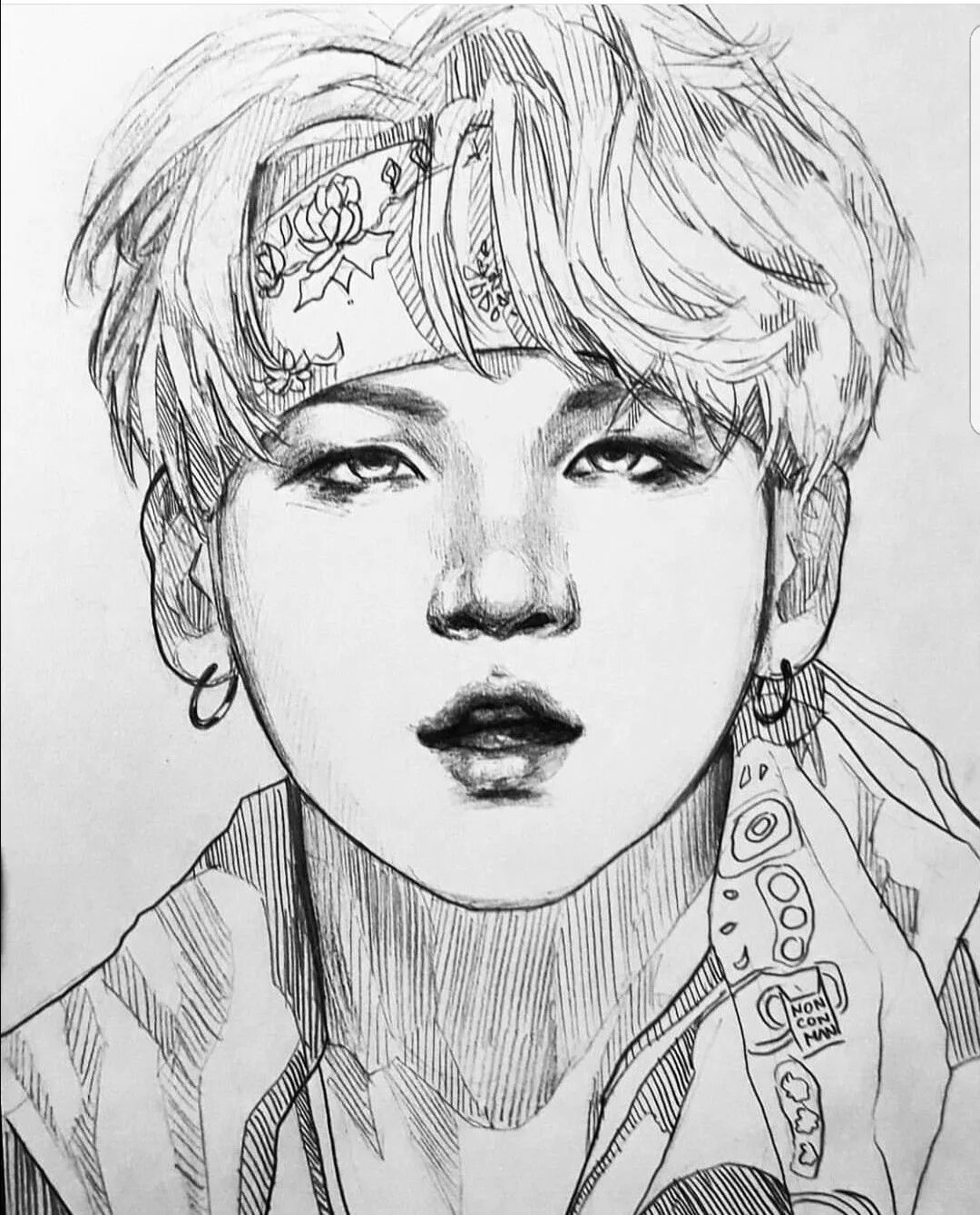 Бтс карандашом. Портрет БТС Шуга. Nonconman Чонгук. Nonconman Jimin. Портреты BTS nonconman.