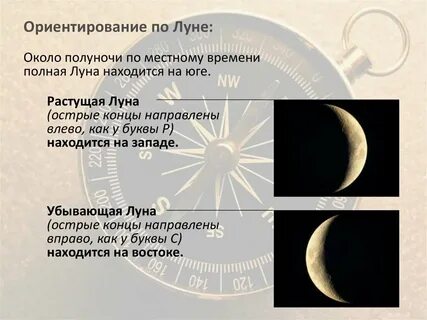 Стороны горизонта луны