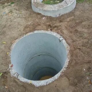 Бетонный кессон для скважины