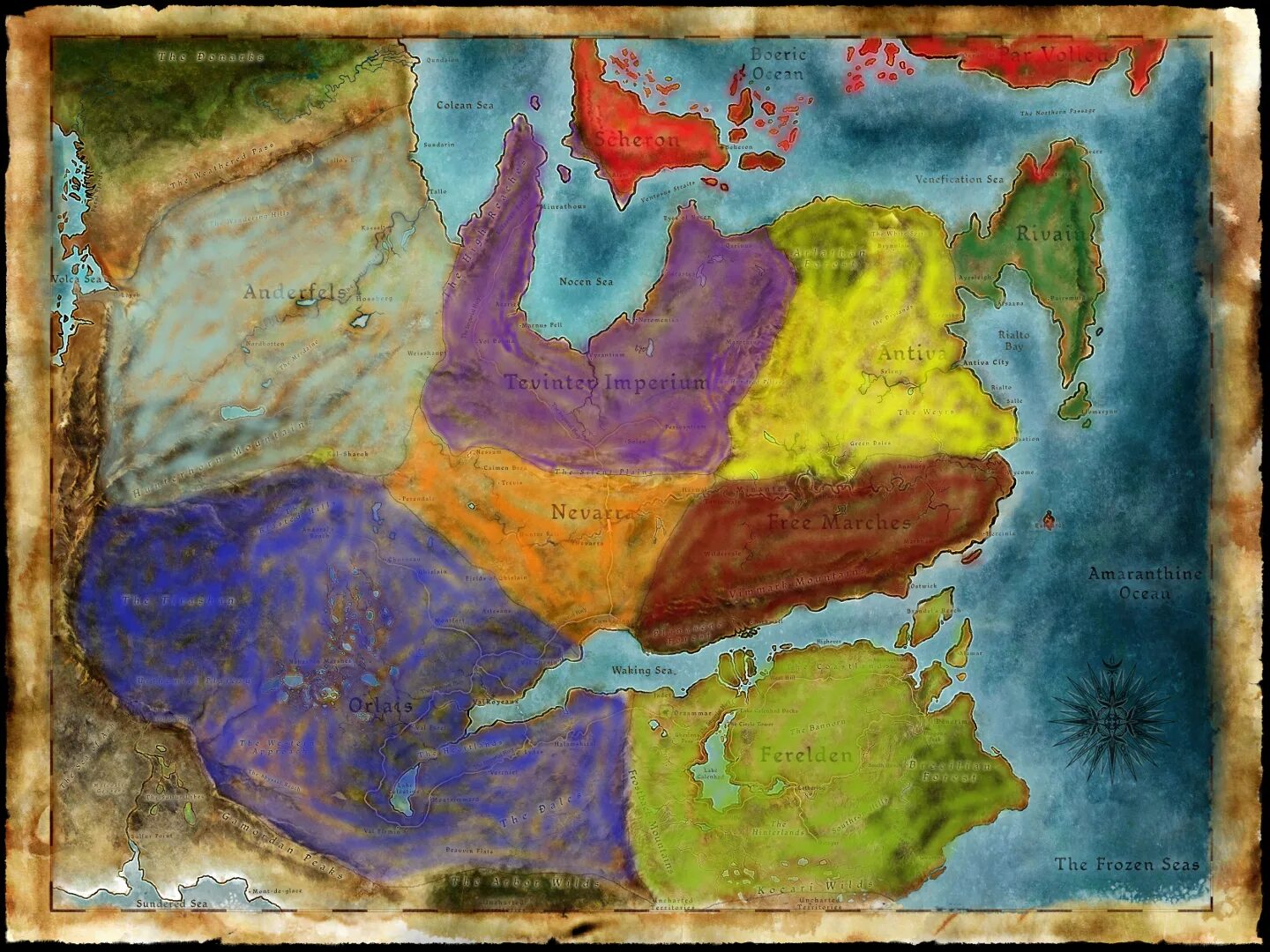 Dragon age Тедас карта. Карта Вселенной Dragon age. Мир драгон эйдж карта.