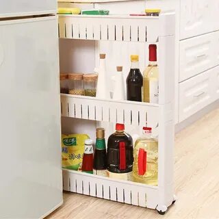 Выдвижная этажерка на колесиках