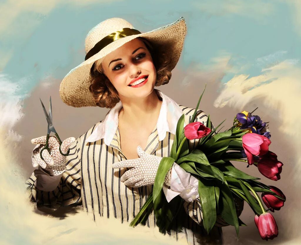 Картинки дам. Дама в шляпке. Девушка в шляпке с цветами. Дама в шляпке ретро. Девушка в шляпе с цветами.