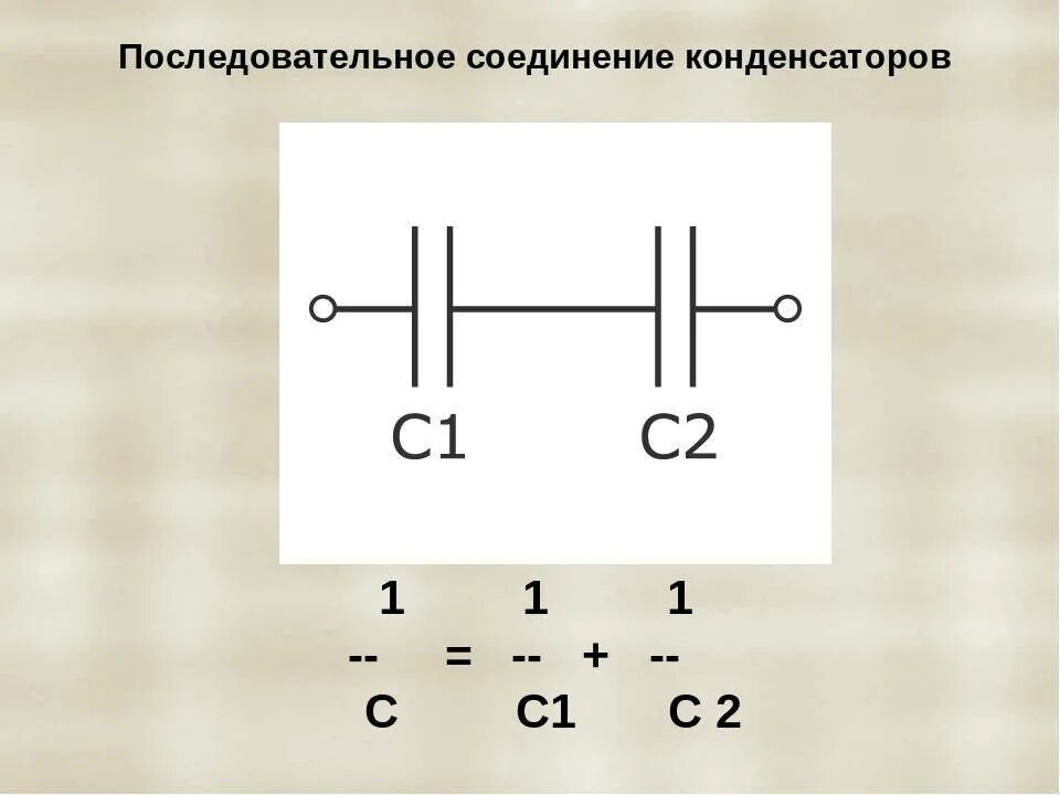 Емкость при параллельном соединении
