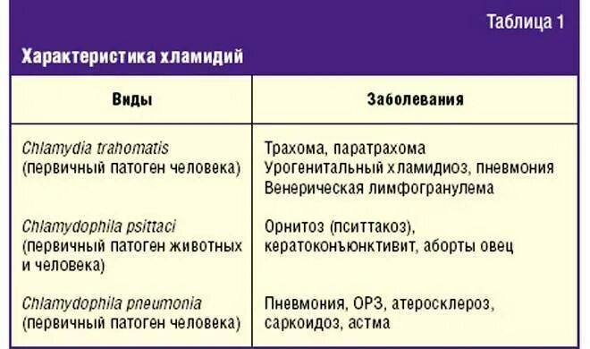 Хламидиоз проявляется через