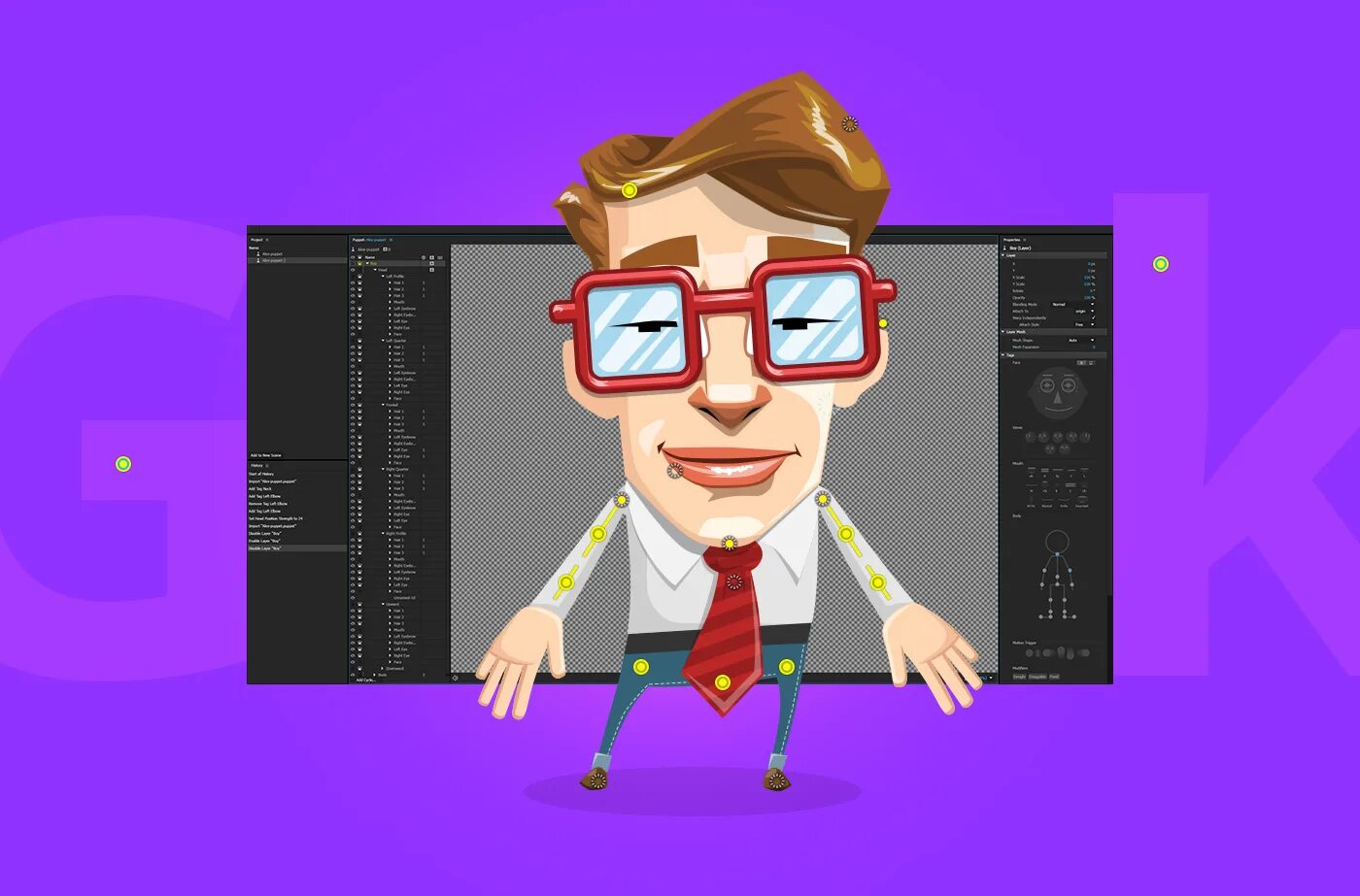 Персонаж адоб. Адобе аниматор. Adobe character Animator. Adobe character Animator 2024.