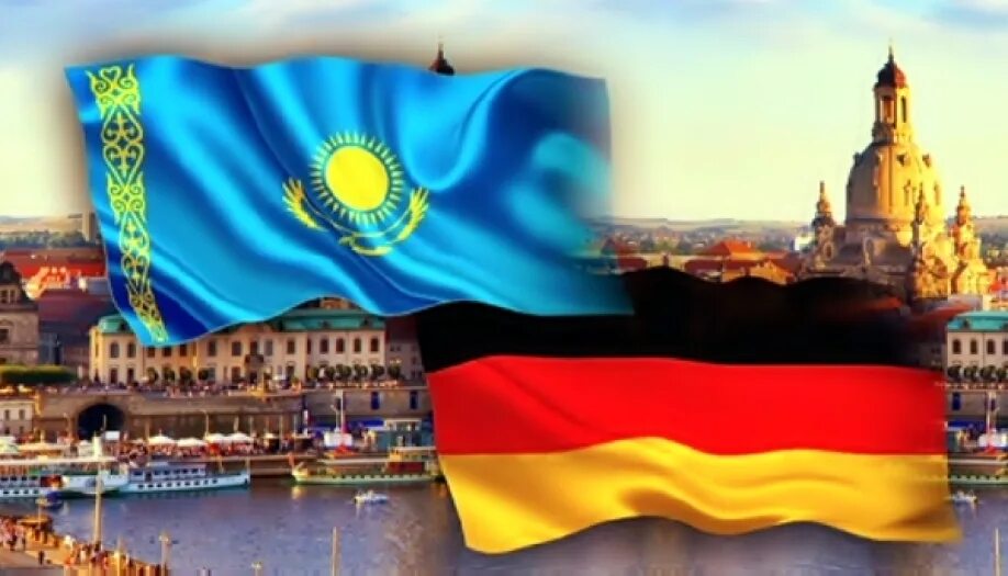 Германия для казахстанцев. Германия Казахстан. Флаг Казахстана и Германии. Немцы в Казахстане флаг. Дружба Казахстан Германия.