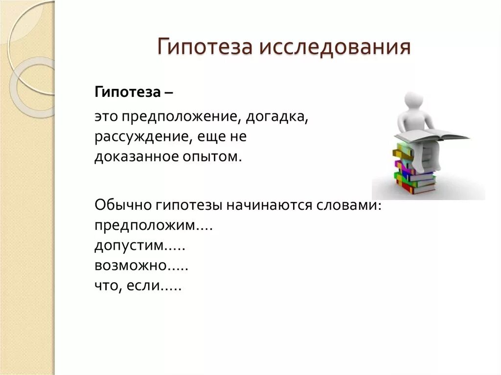 Что такое гипотеза в исследовательской работе. Гипотеза для презентации. Гипотезой исследования является. Примеры подтверждения гипотезы в исследовательской работе.