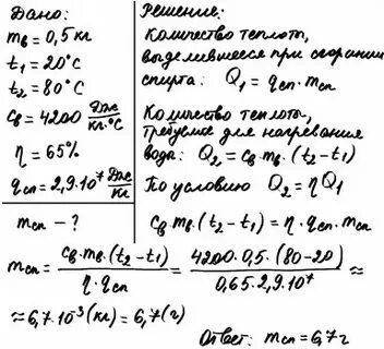 Сколько спирта надо сжечь чтобы нагреть воду