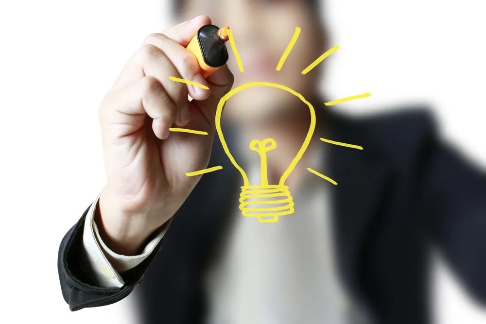 Девушка указывает пальцем. Напоминаю картинка. My goodness what an idea. Get a better idea. Коммуникация студентов.