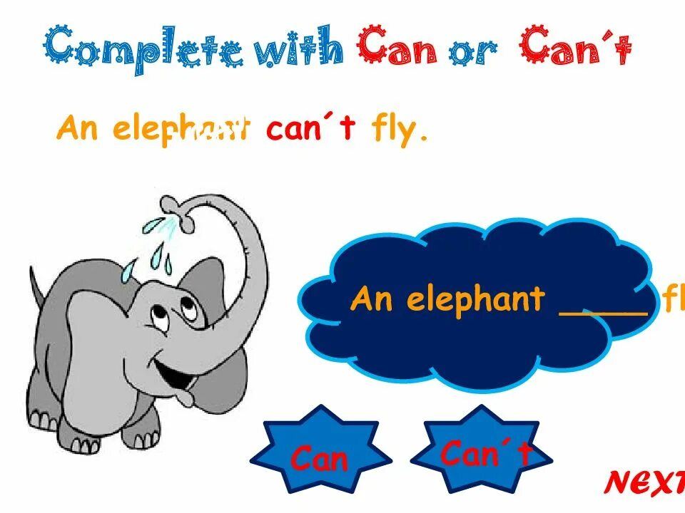 An elephant can t fly