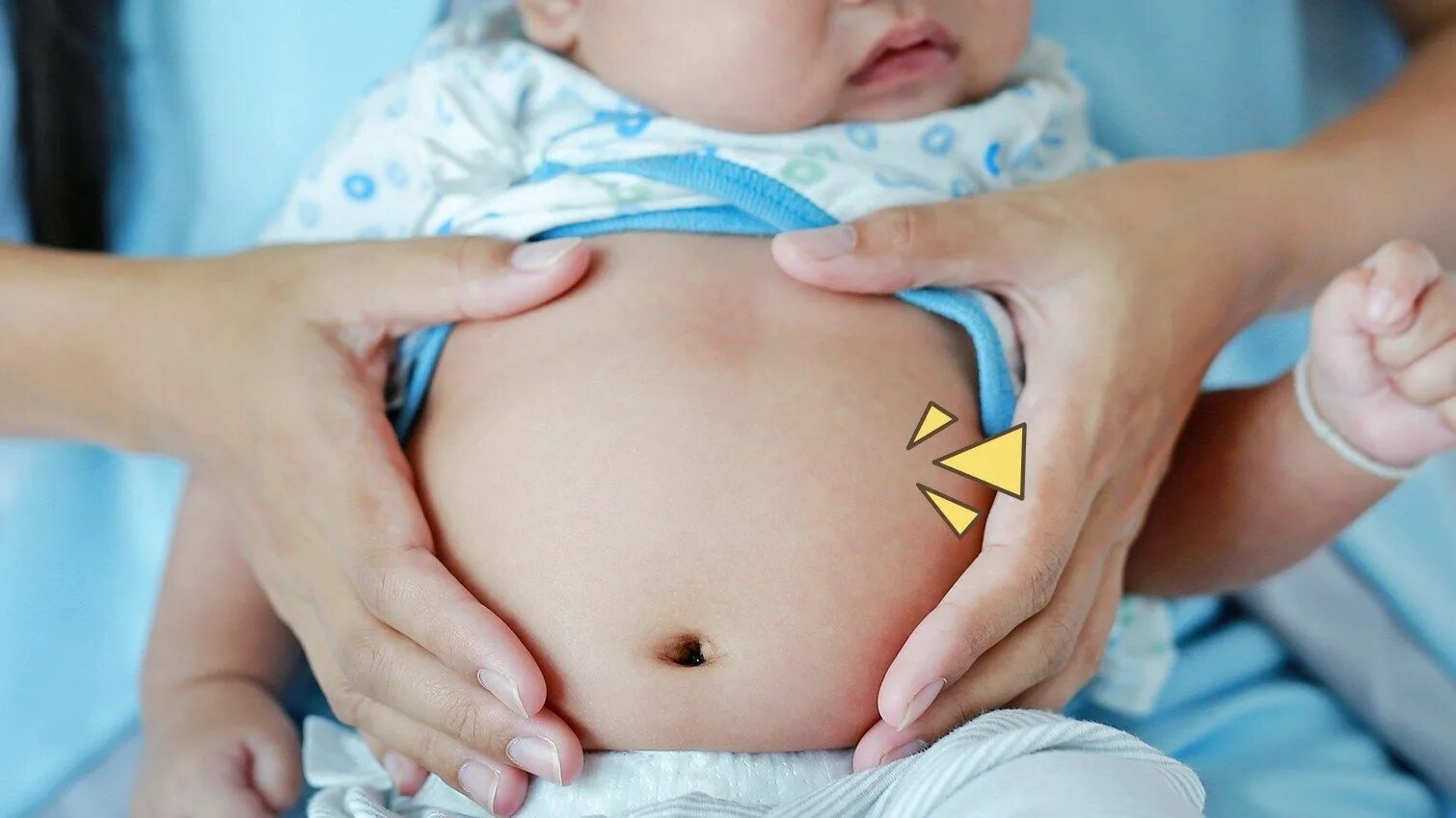 Вздутый живот у новорожденных. Вздутый живот у грудного ребенка. Малыш в животике.