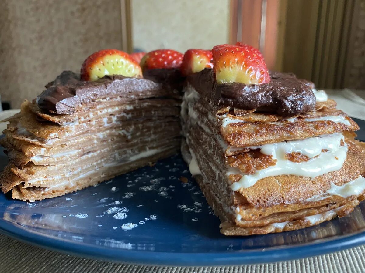 ягодный крепвиль. просто кухня на стс торт с киви. блинный торт с творожным кремом. декор на масленицу. просто кухня блинный торт.