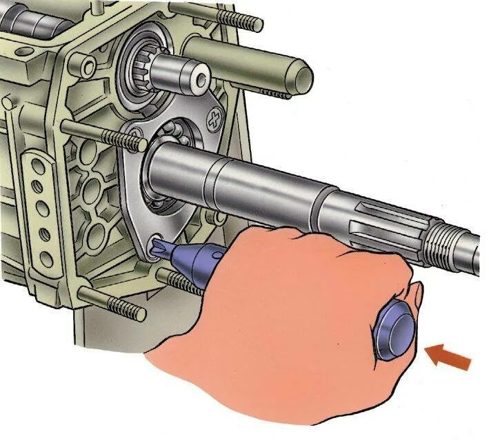 Как проверить кпп ваз. Подшипник первичного вала коробка передач ВАЗ 2106. Вал задней передачи ВАЗ 2107. Первичный вал ВАЗ 2107. Сборка первичного вала 2107.