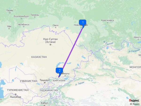 Маршрут город юрга