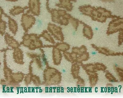 Как вывести с ковра