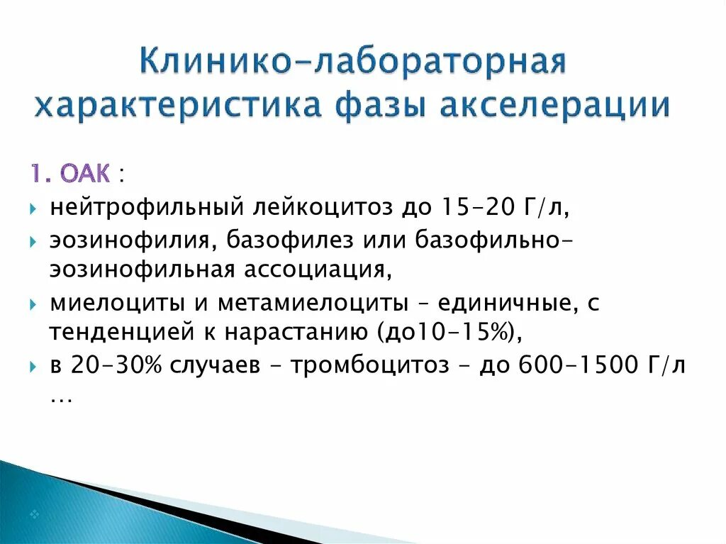 Фазы миелолейкоза