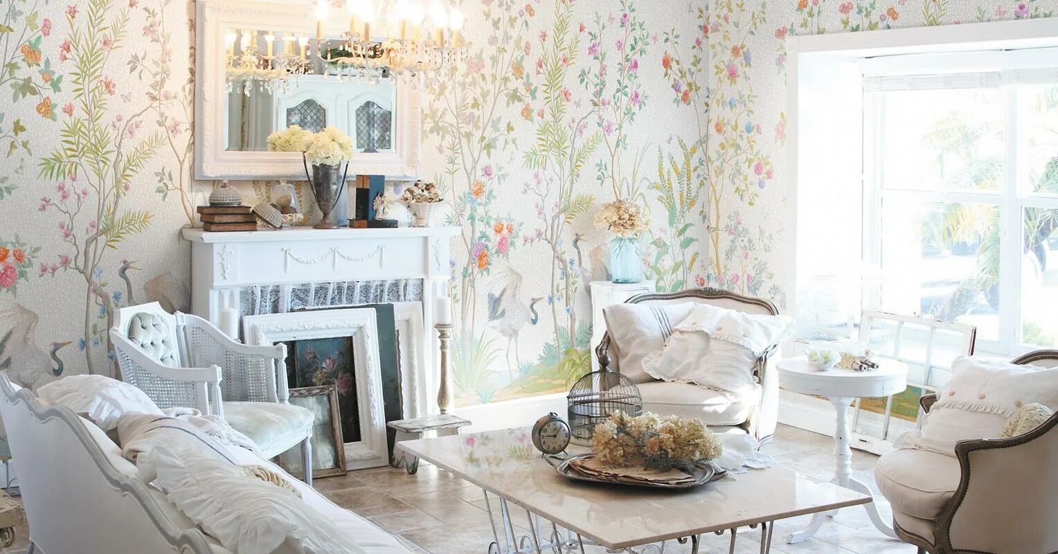 Cole & Son 62/1004 Collection of flowers Cole and son wallpaper, Hummingbird wal