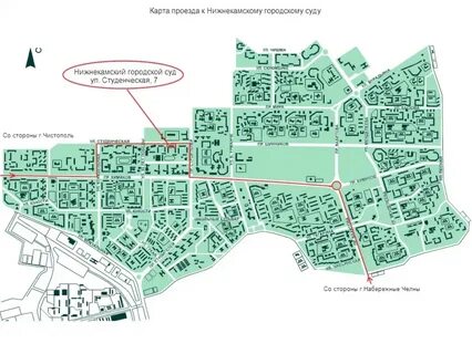 Карта районов нижнекамска