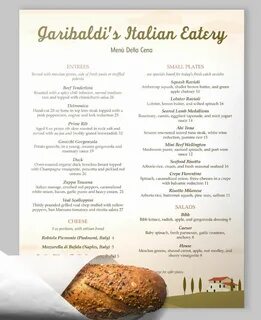 Italy меню