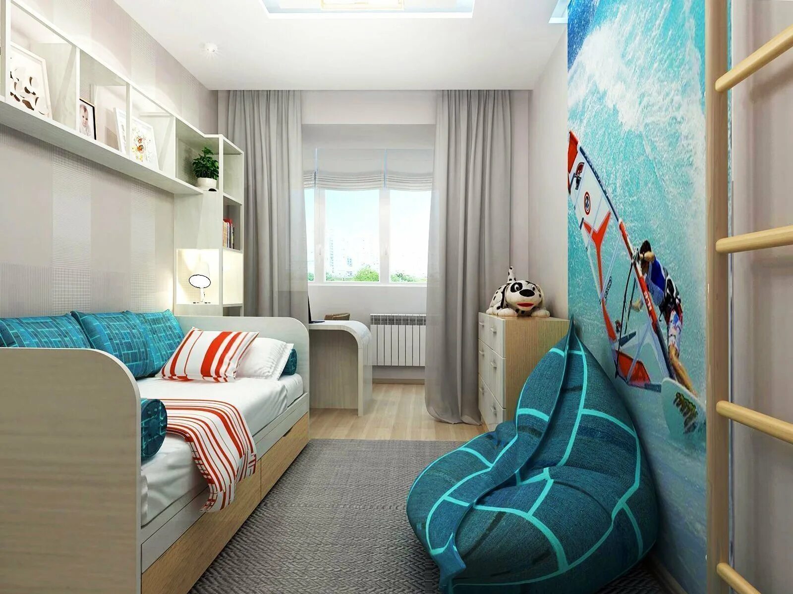 Спальня для двух мальчиков. Комната для разнополых детей 9 кв. Двух узкую. Планировка детской комнаты для двоих. Двух узкую.